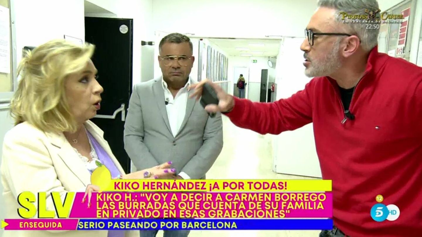 Enfrentamiento entre Carmen y Kiko Hernández. (Mediaset España)