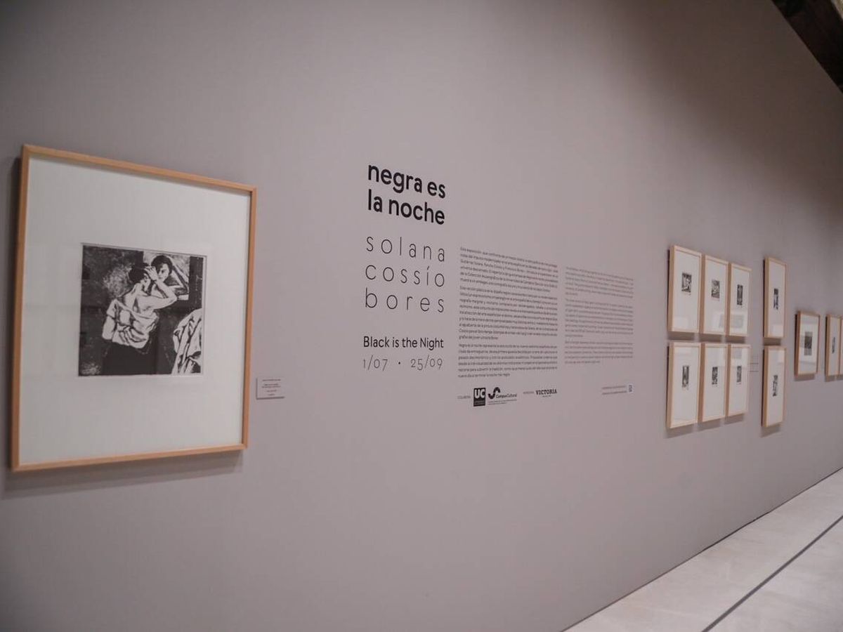 Foto: Entrada de la exposición 'Negra es la noche'. (Museo Carmen Thyssen)