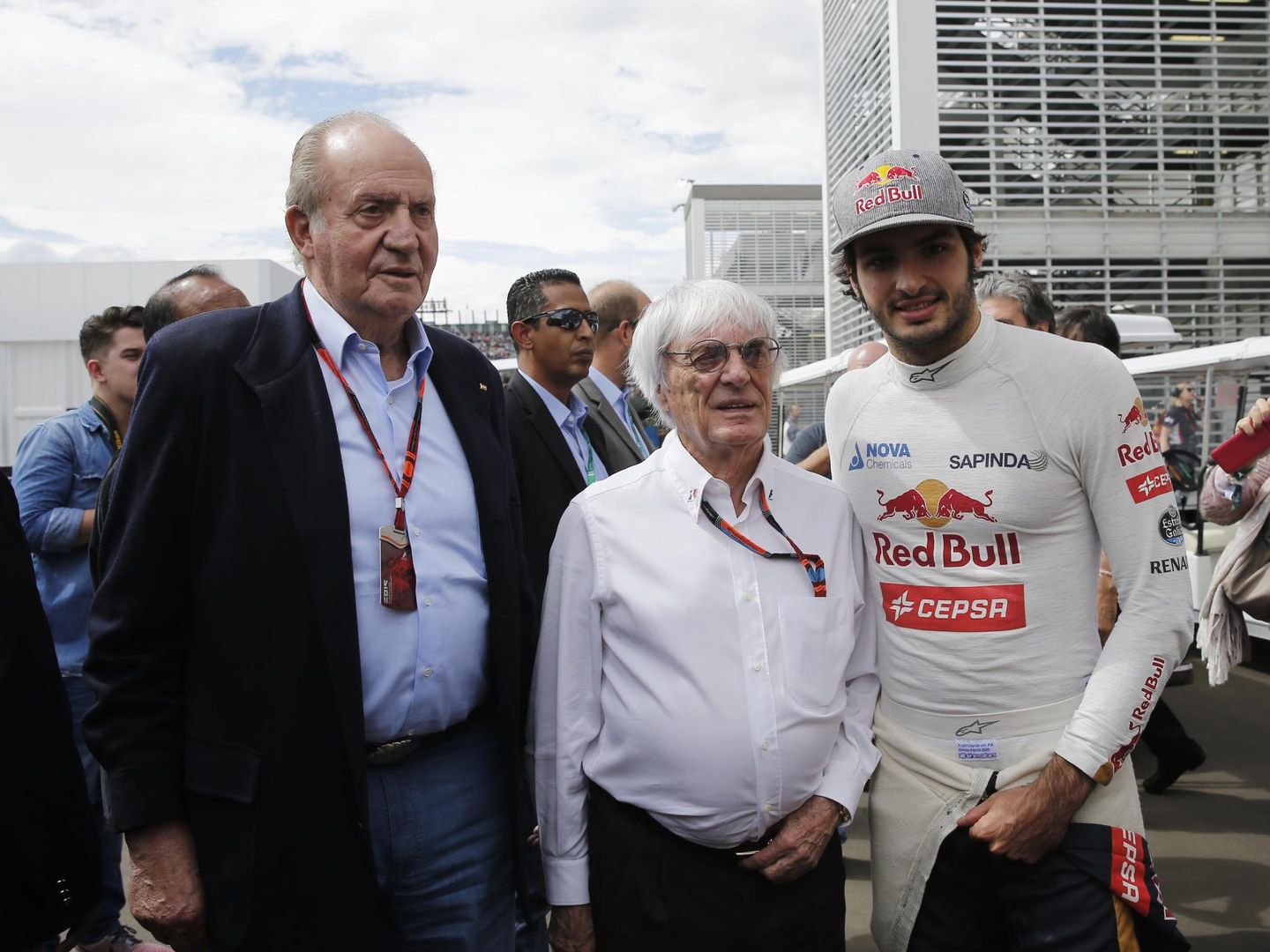El rey Juan Carlos, en 2015, en el Gran Premio de México. (EFE)