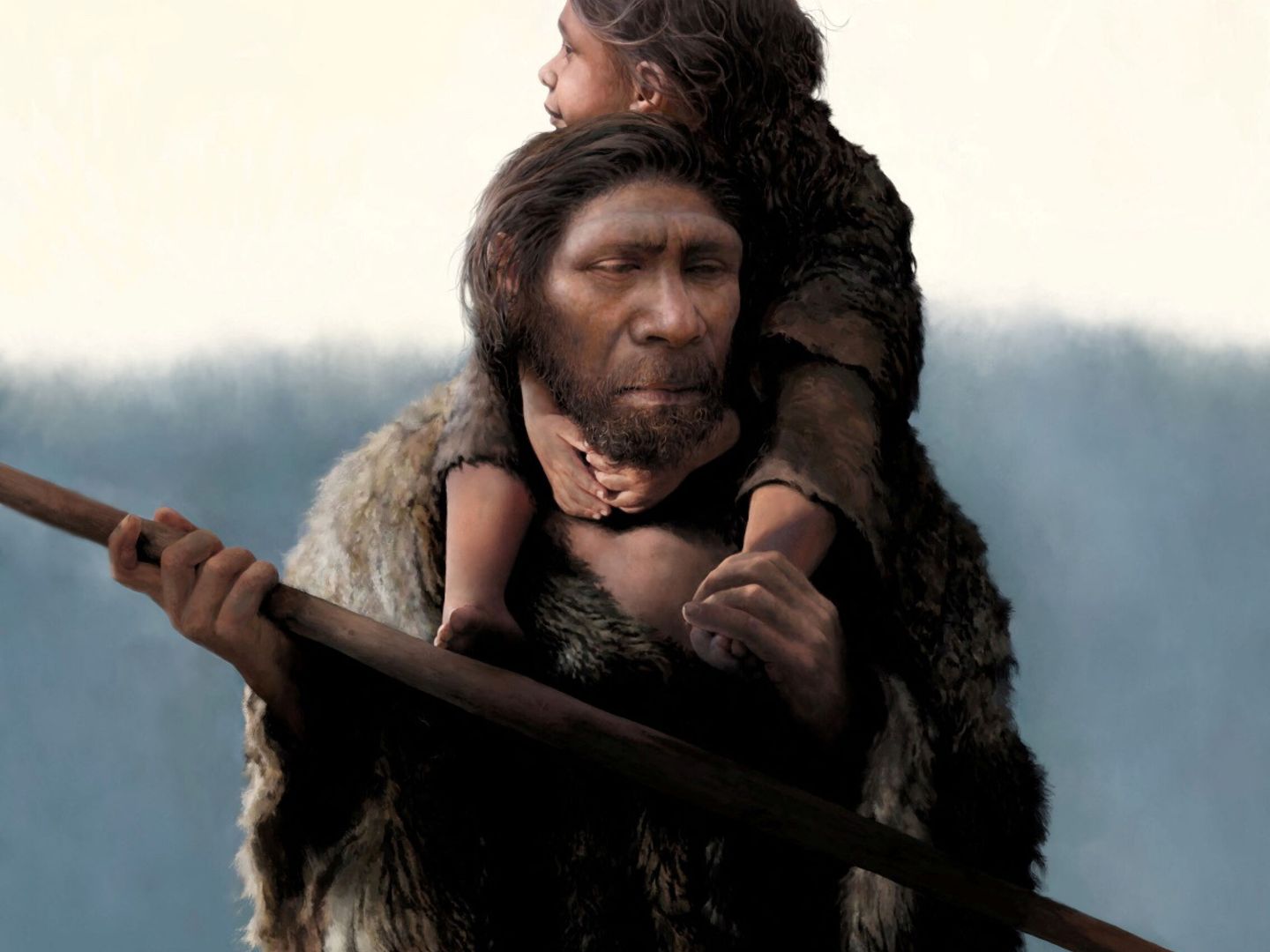 Reconstrucción de un padre neandertal y su hija realizada por el Intituto Max Planck de Antropología Evolutiva en Leizpig. (Reuters/Tom Bjorklund)