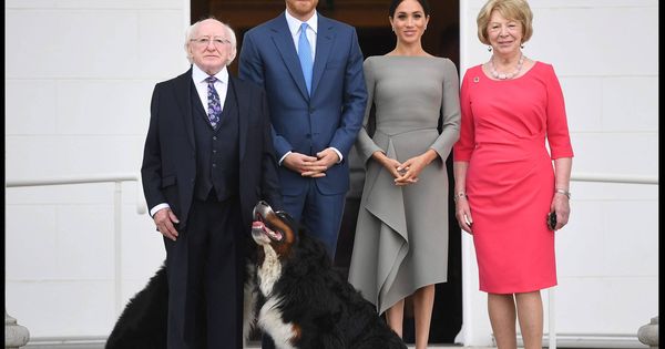 Foto: Los duques de Sussex posan con el presidente y su esposa. (Cordon)