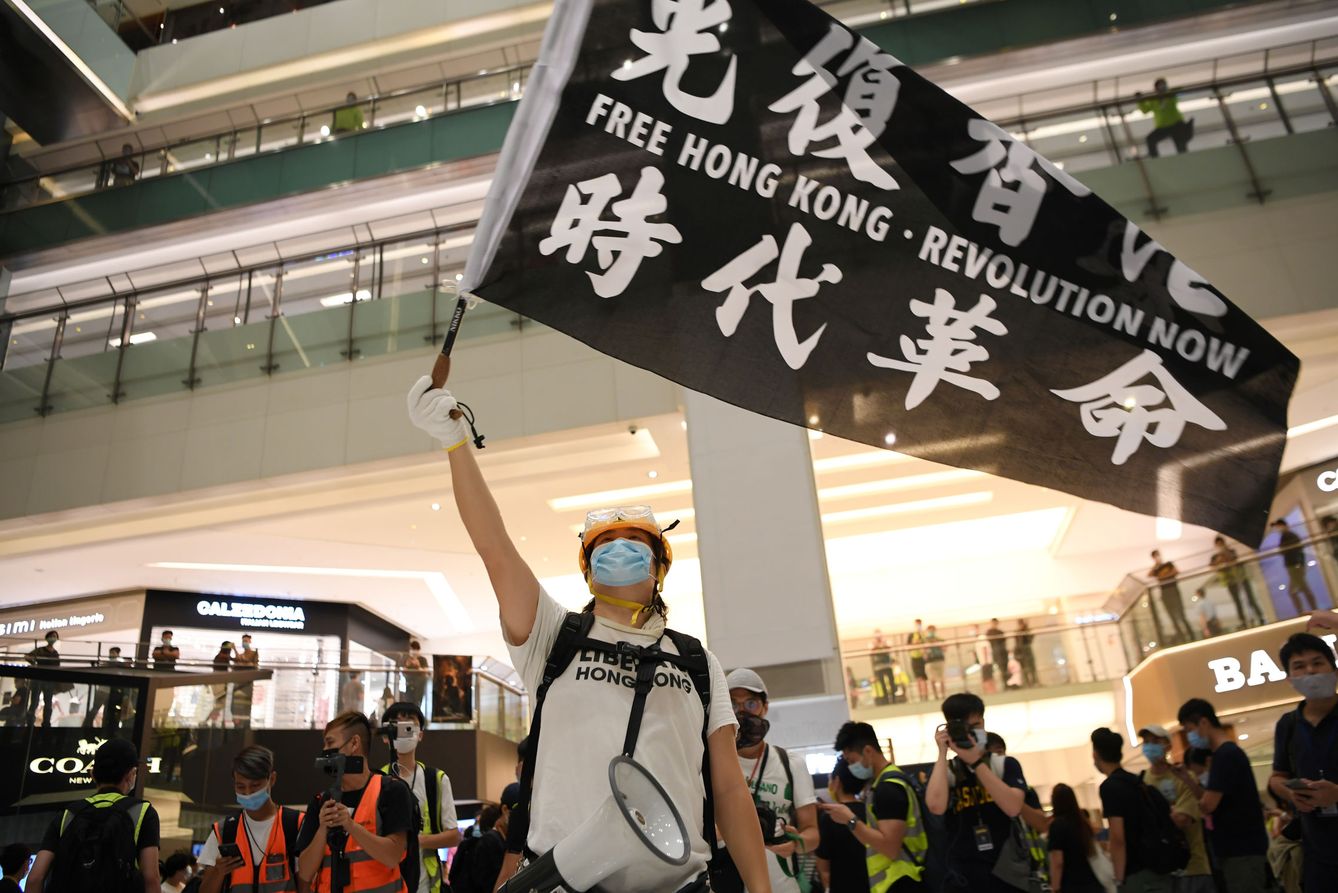 Protestas en un centro comercial de Hong Kong. (Reuters)