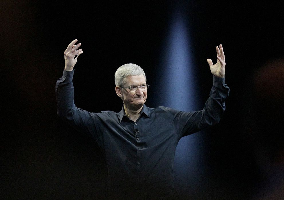 Foto: Tim Cook, CEO de Apple, durante una 'keynote'