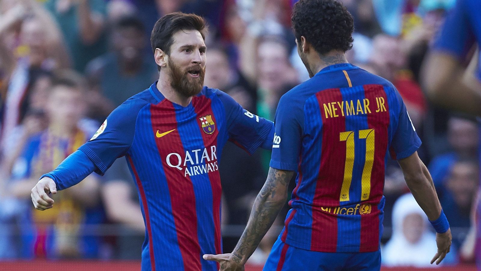 Foto: En la imagen, Messi y Neymar celebran ungol. (EFE)