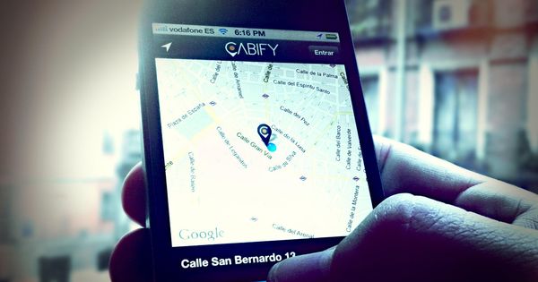Foto: Vista de la aplicación de Cabify. (Cabify)