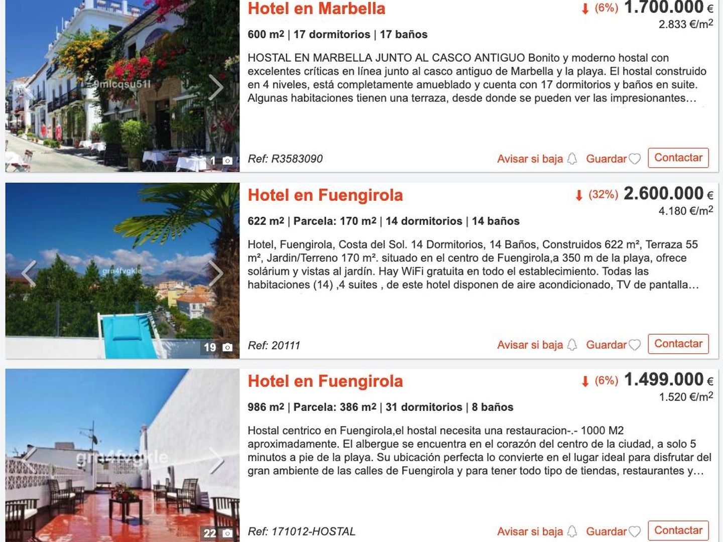 Ofertas de hoteles en el portal Spainhouses.net.