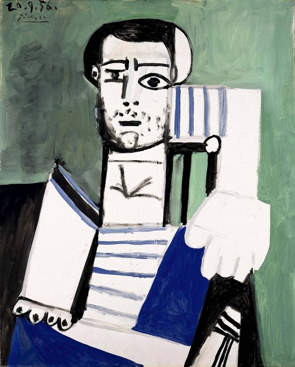 'El hombre con la camiseta a rayas', autorretrato de Picasso. (EFE)