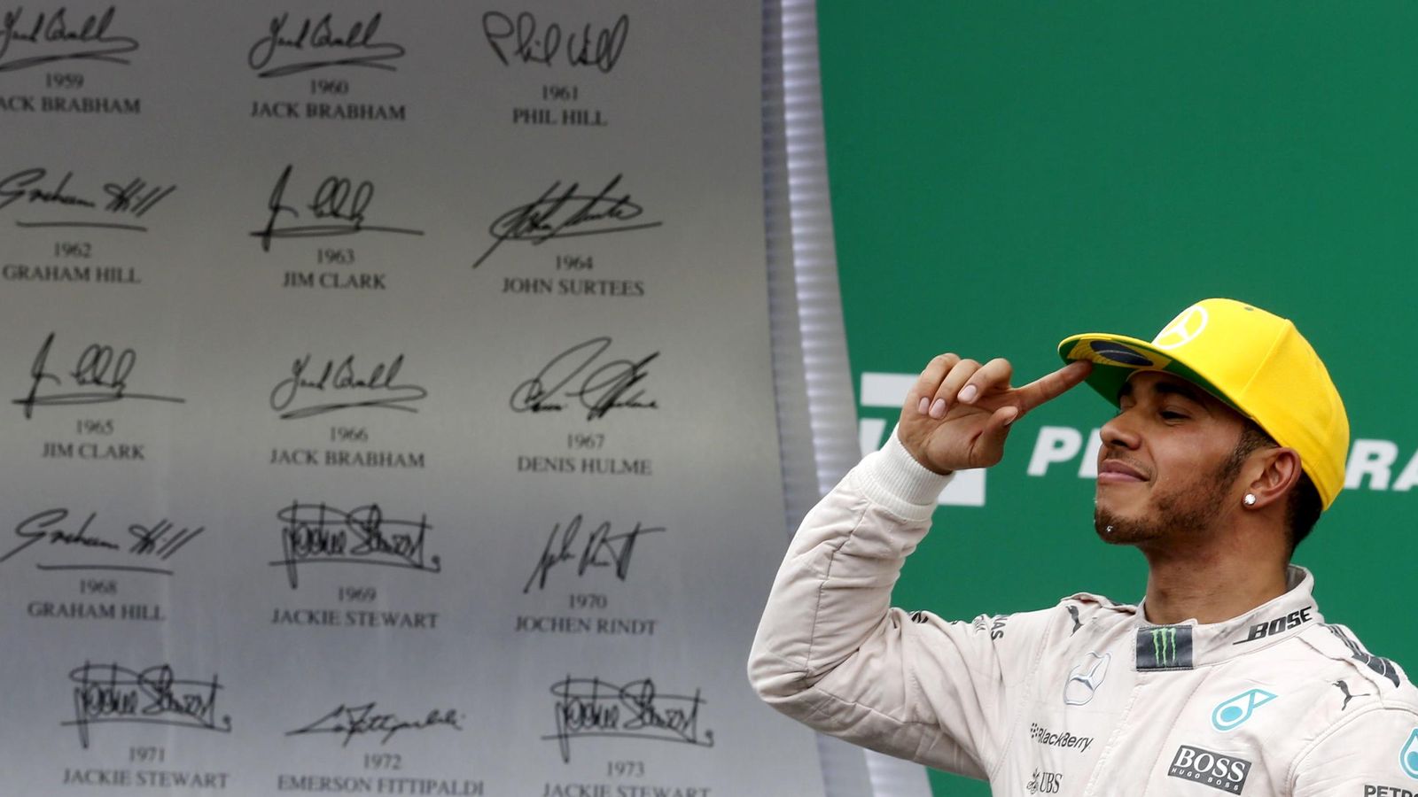 Foto: Lewis Hamilton en Brasil (Reuters).