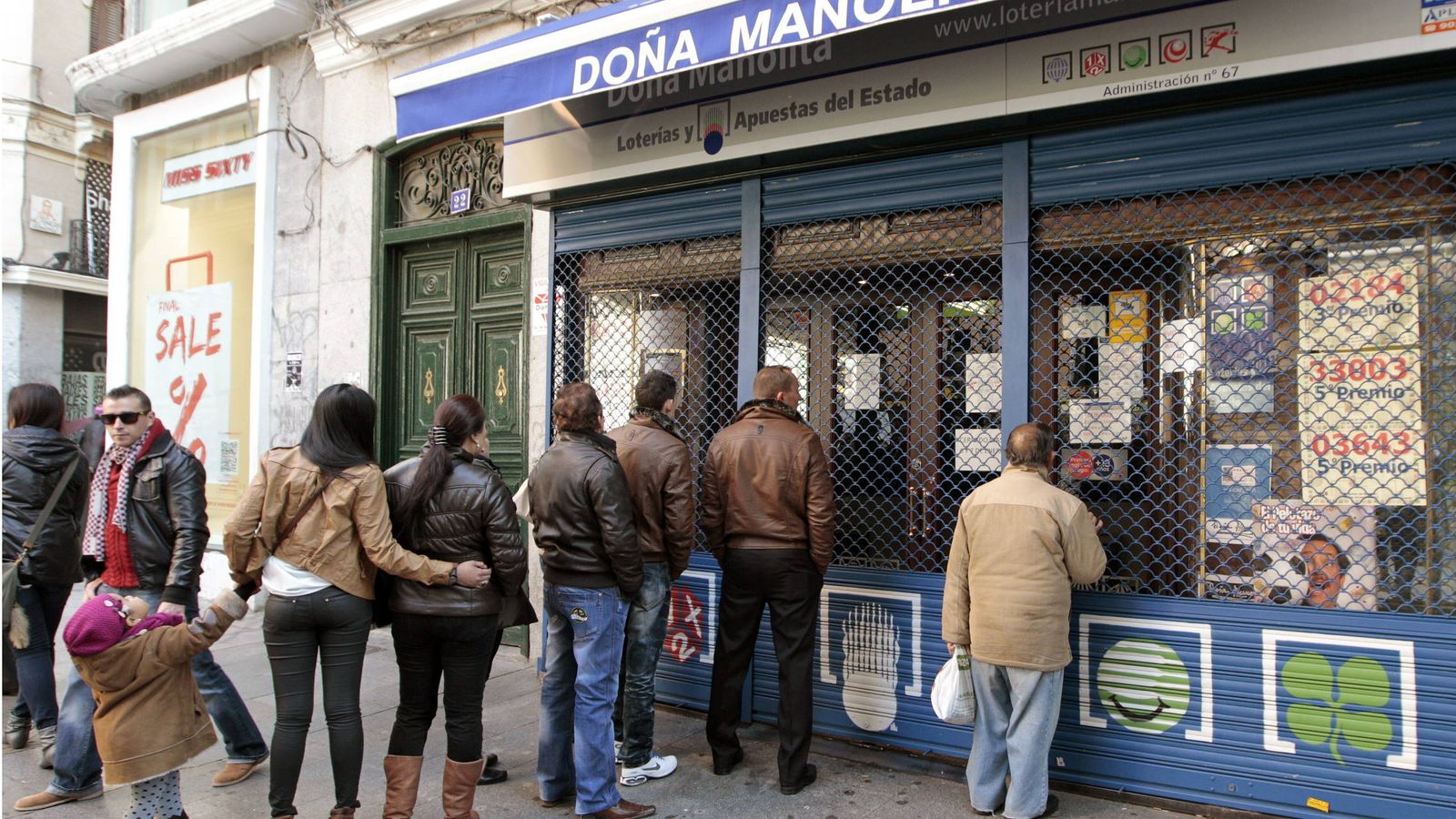 Foto: La administración de lotería Doña Manolita, en Madrid (EFE)