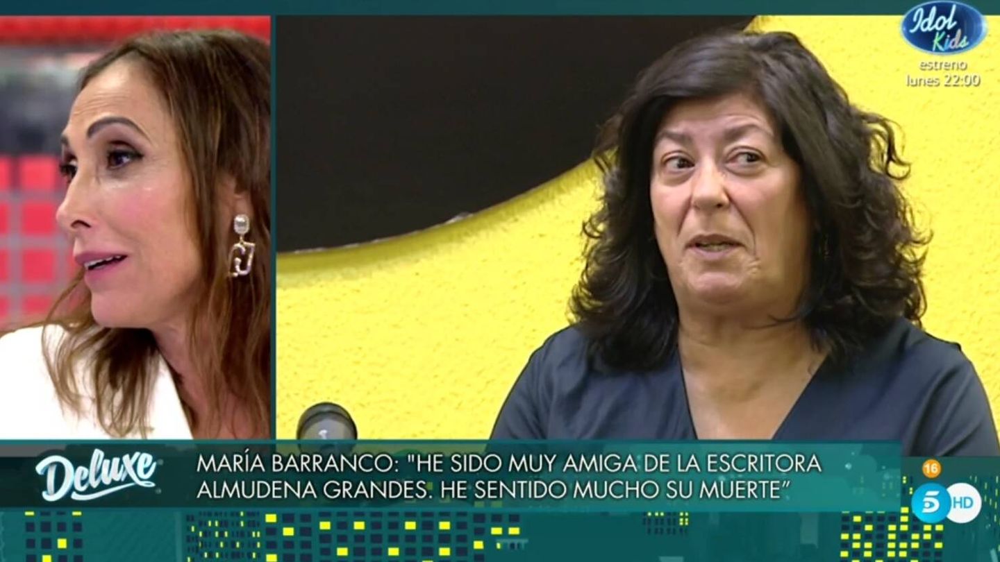 Barranco recordando a Almudena Grandes. (Telecinco).