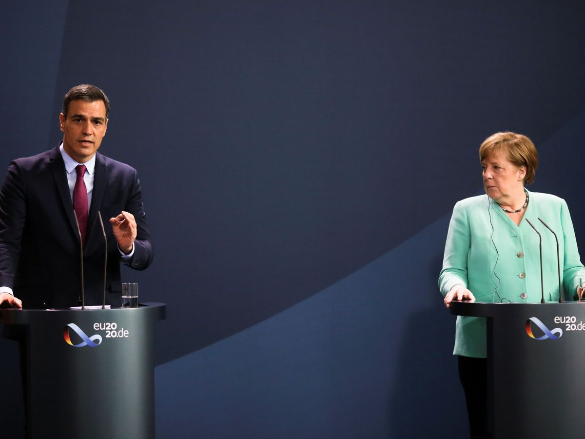 Foto: Pedro Sánchez y Angela Merkel. (Reuters)