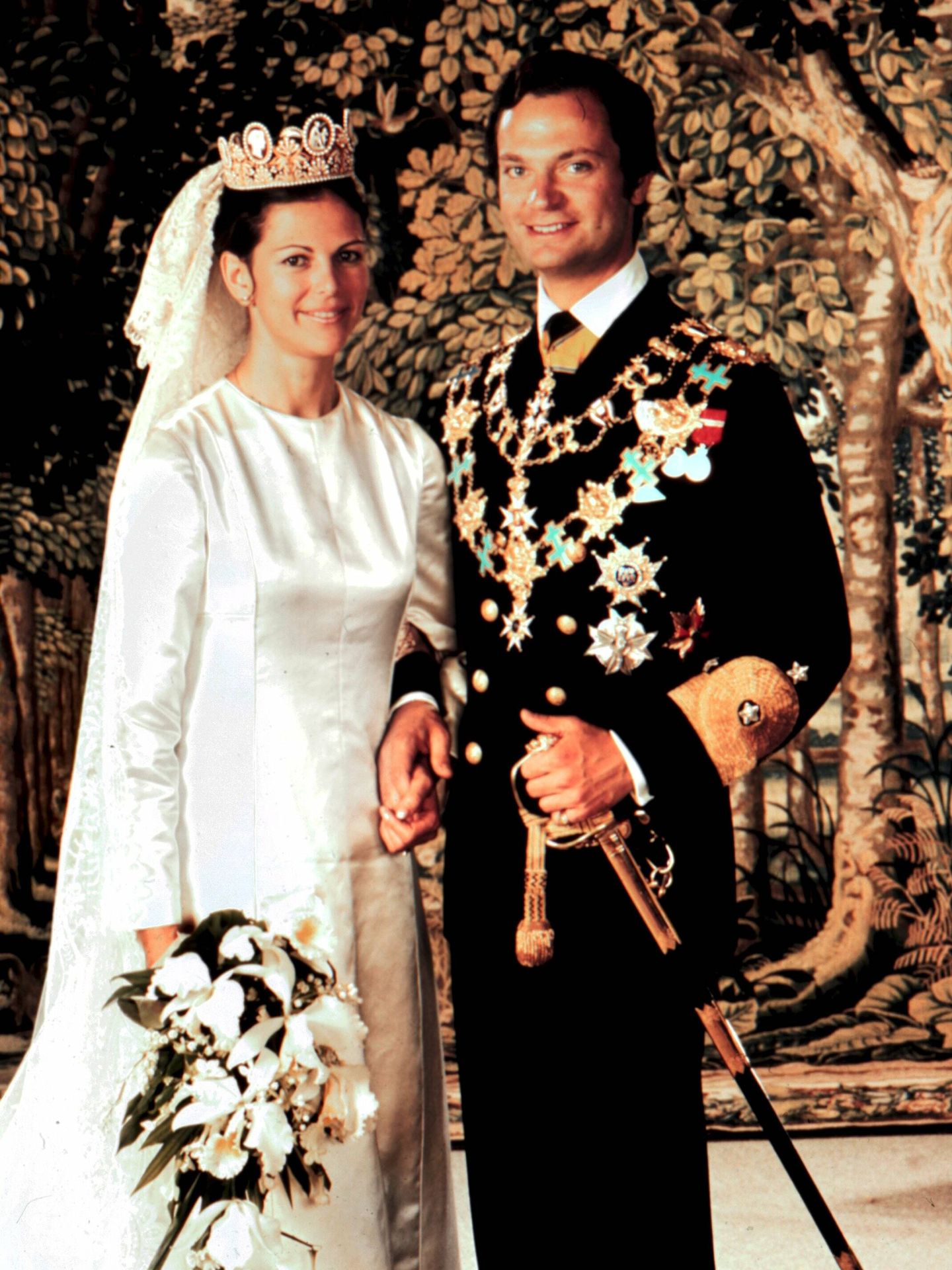 Carlos Gustavo y Silvia, el día de su boda. (Cordon Press)