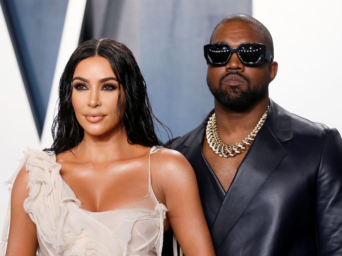 El rapero Kanye West, junto a su esposa Kim Kardashian. (Reuters)