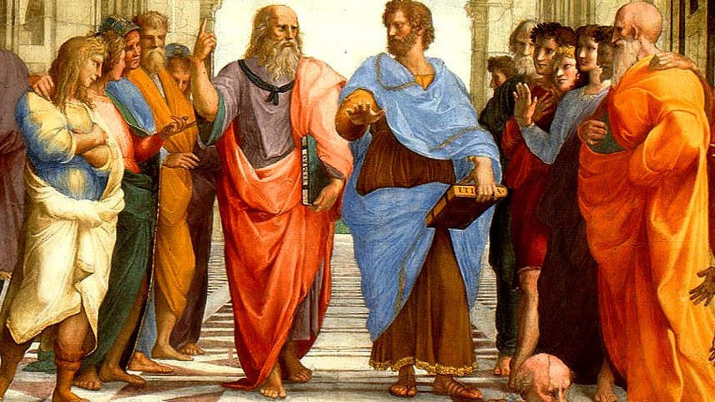 Sócrates y Aristóteles en el cuadro 'La escuela de Atenas'.