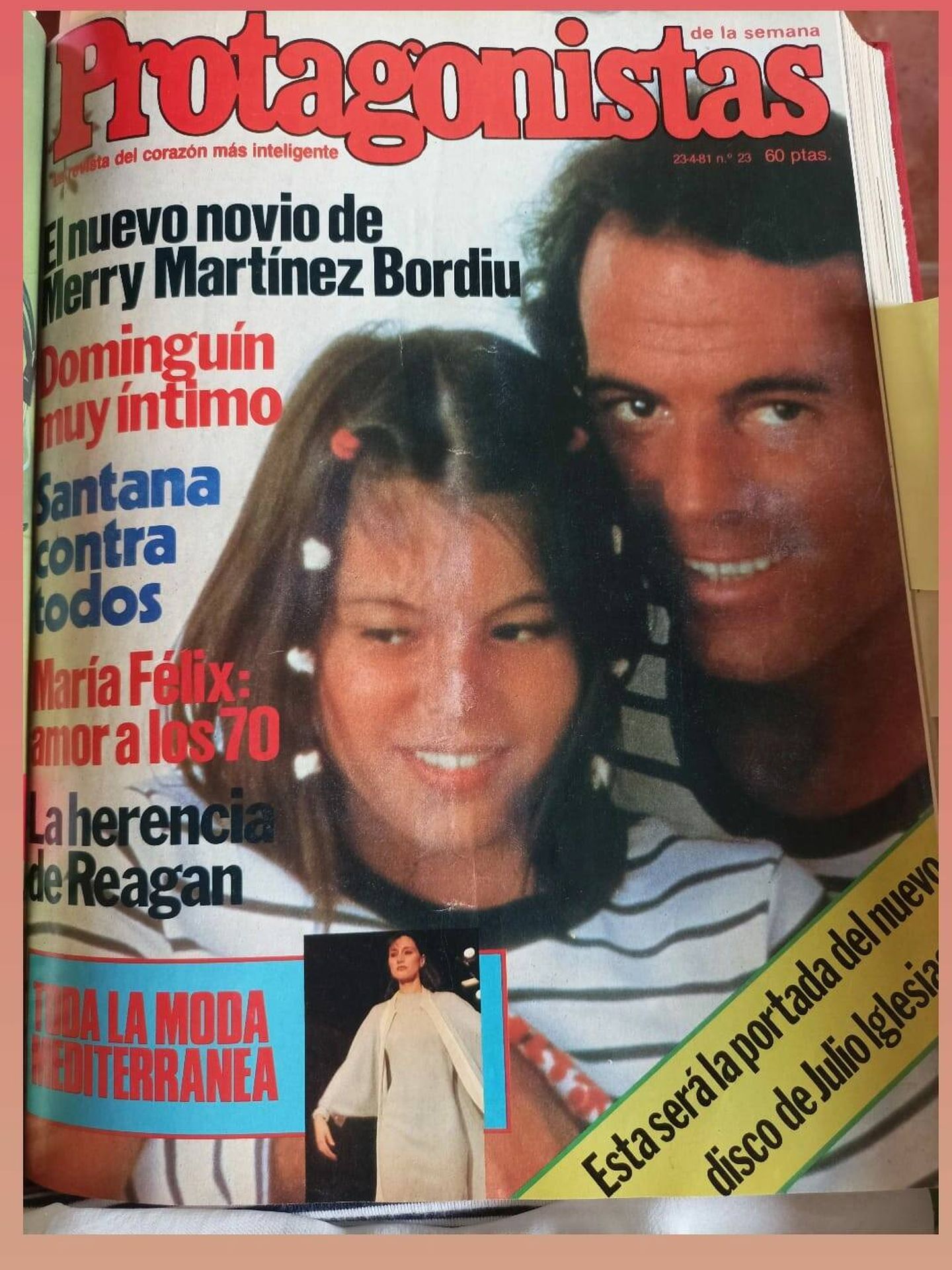 Julio Iglesias y Chábeli en la portada de 'Protagonistas'.