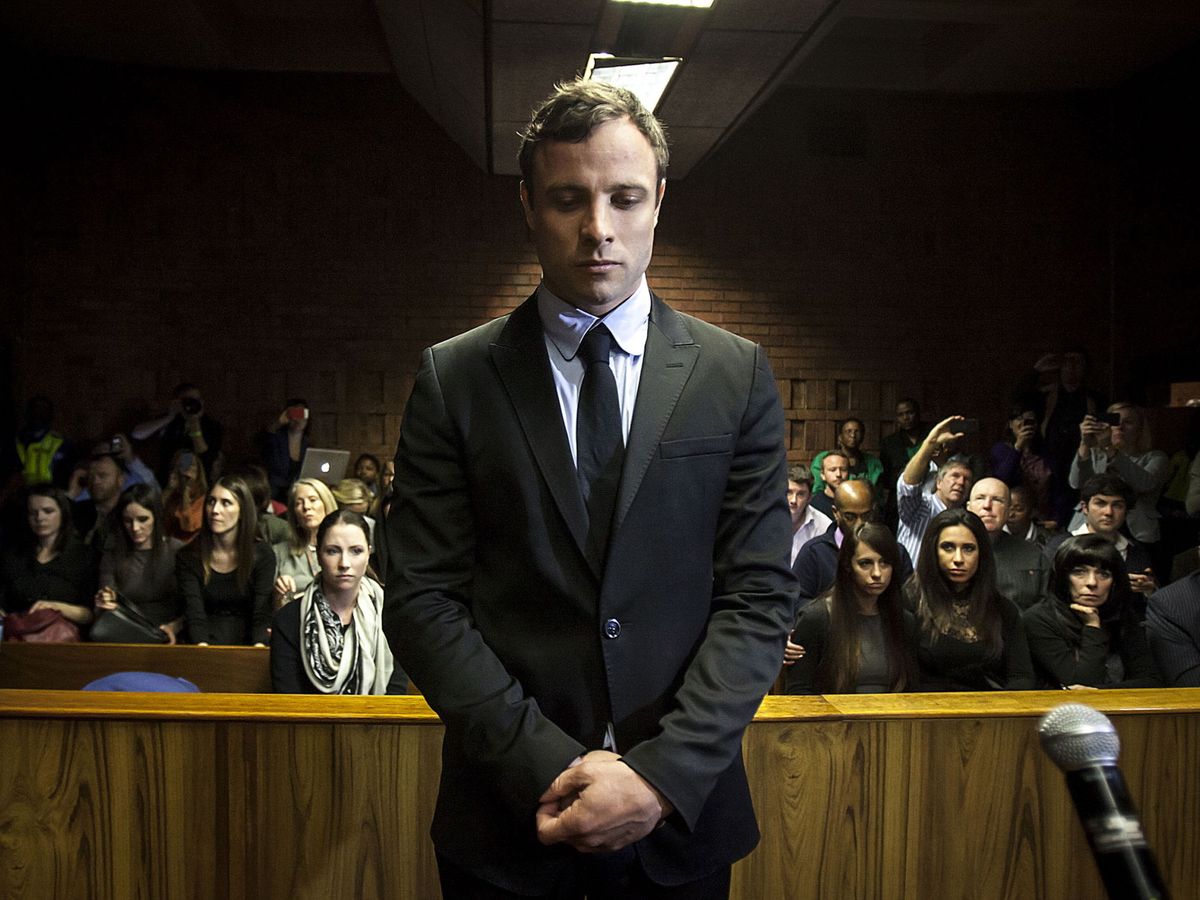 Foto: Oscar Pistorius, durante el juicio. (EFE)