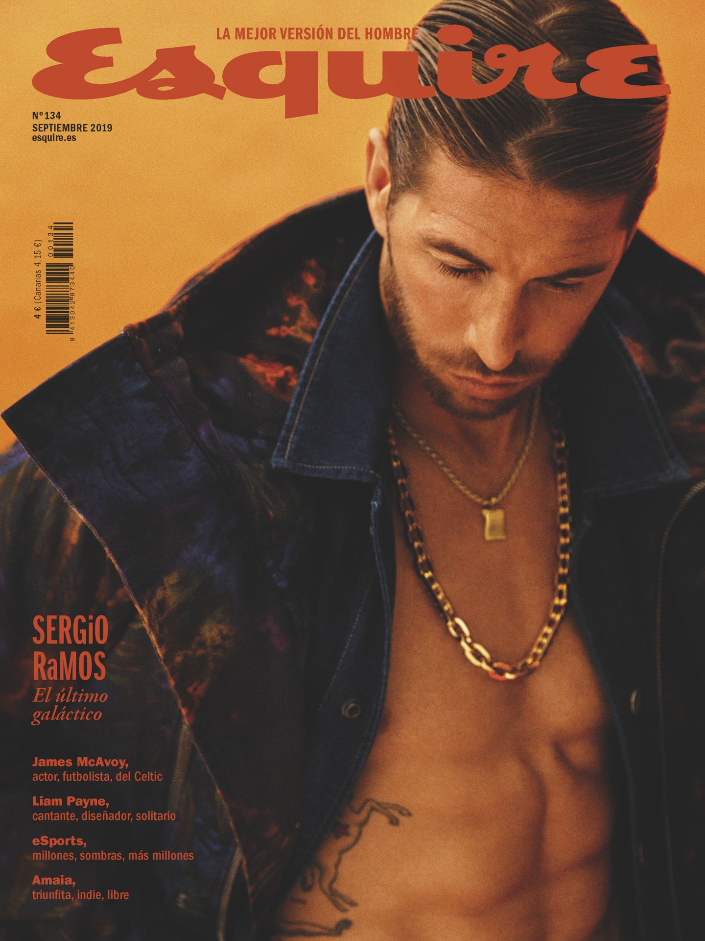 Sergio Ramos, en portada. (Esquire)