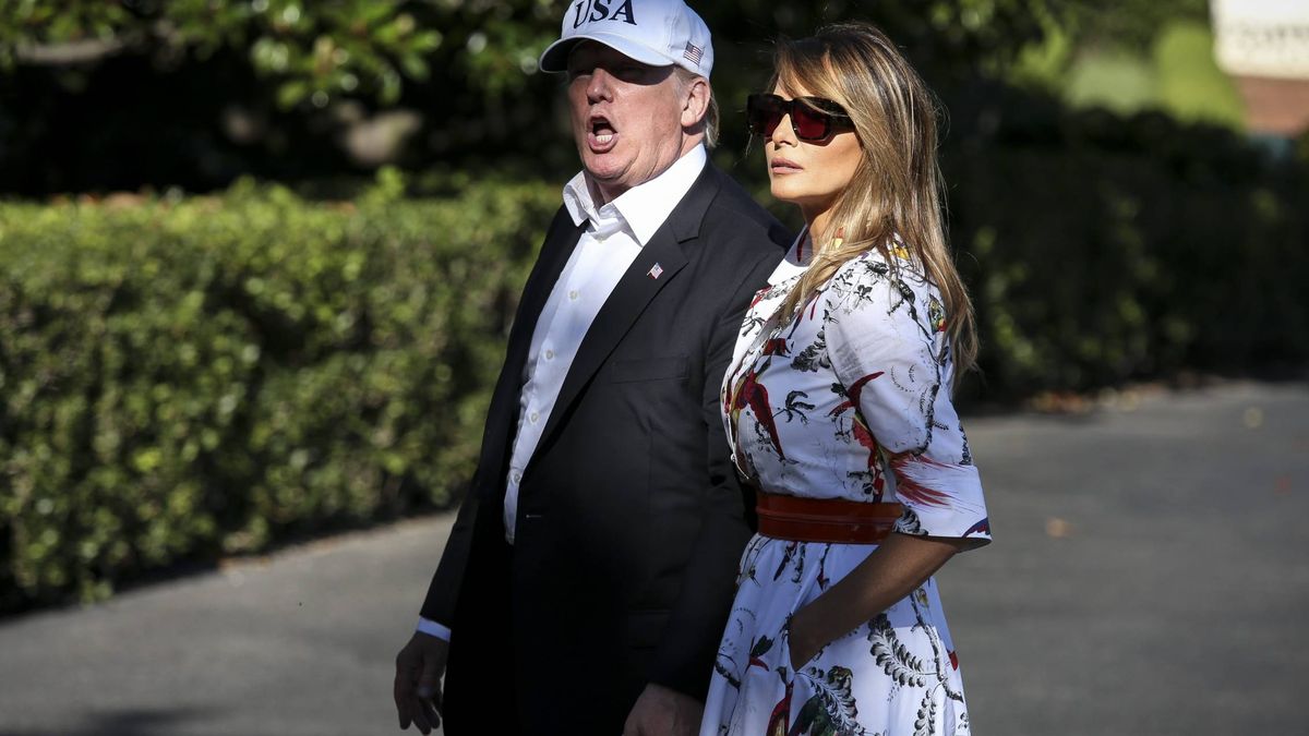 El vestido tropical (y de rebajas) de Melania Trump
