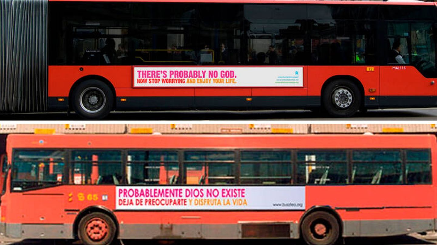 Imágenes del llamado 'buses ateos'. (Wikipedia)