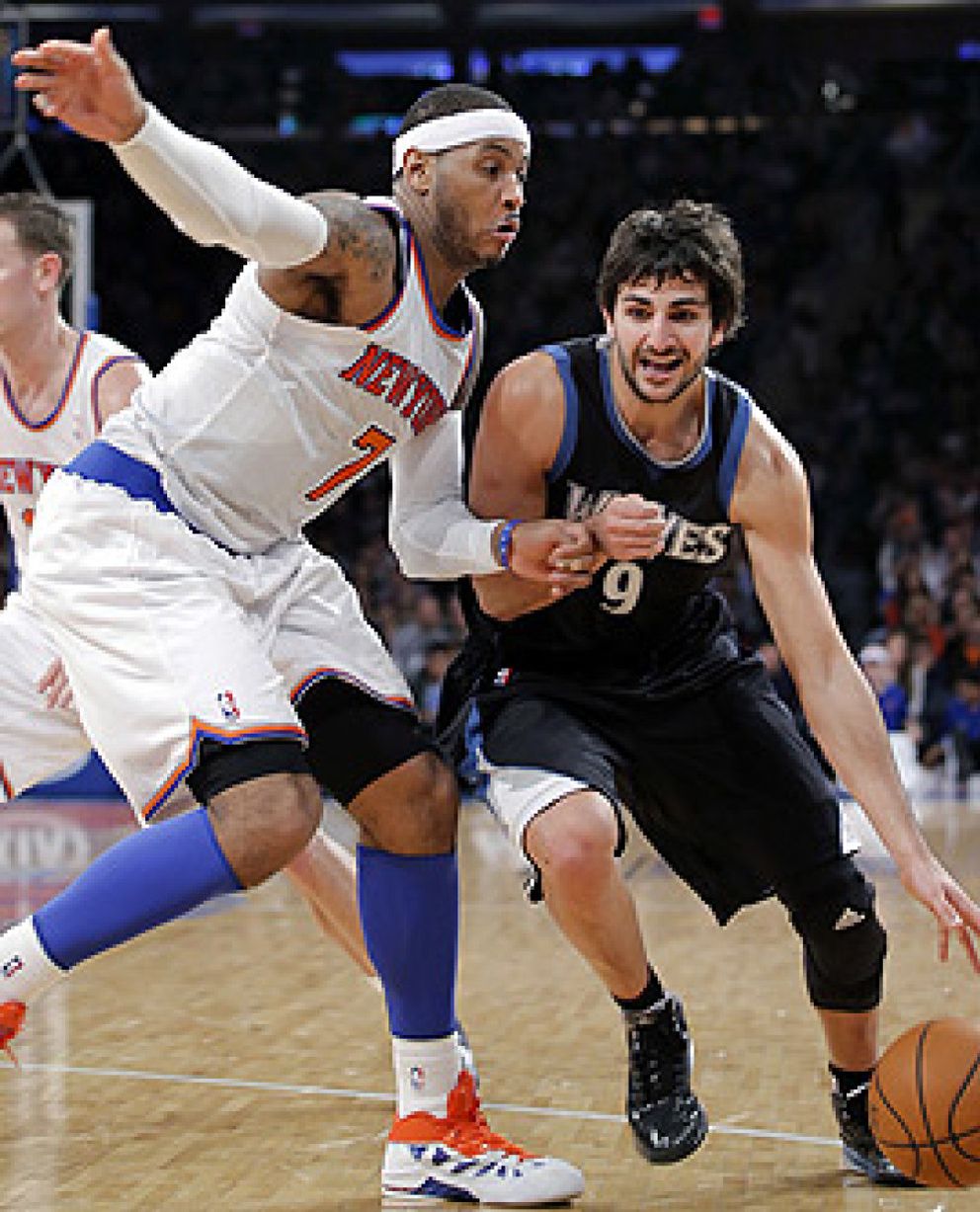 Foto: Un Carmelo excepcional amarga el debut de Ricky en el legendario Madison Square Garden