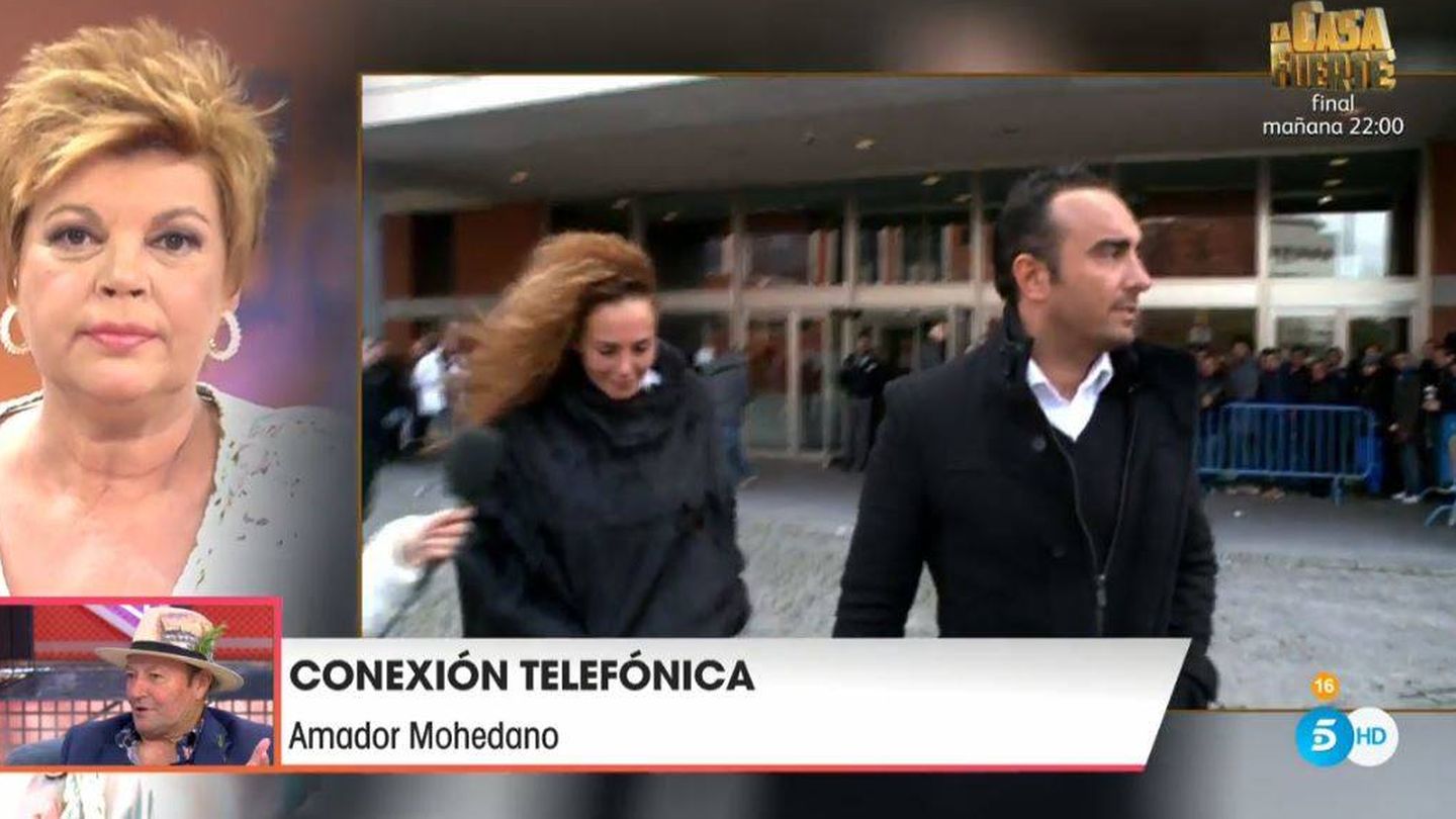 Terelu Campos habla con Amador Mohedano en 'Viva la vida'. (Telecinco)