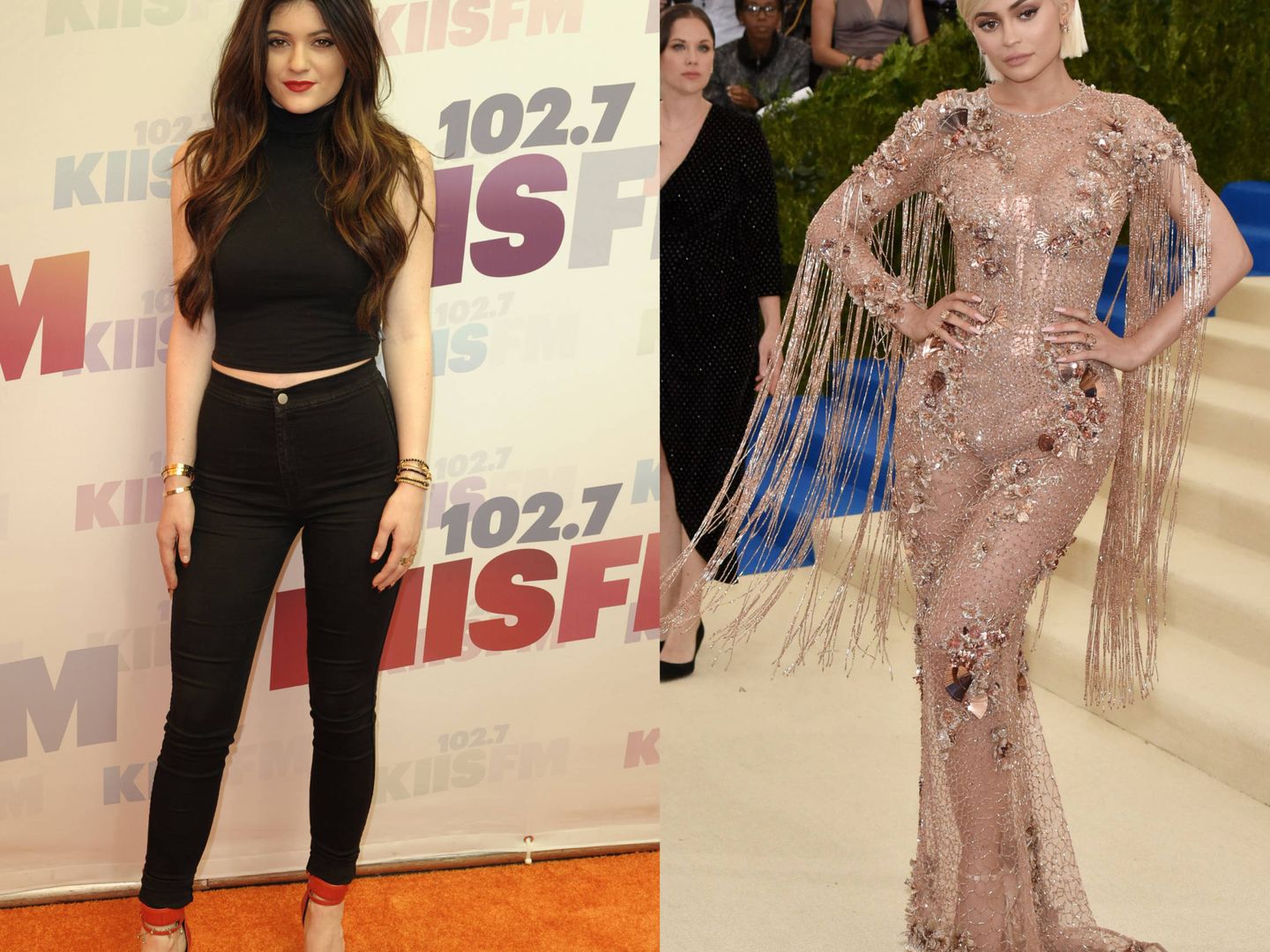 Kylie Jenner en 2013 vs. Kylie Jenner en 2017.