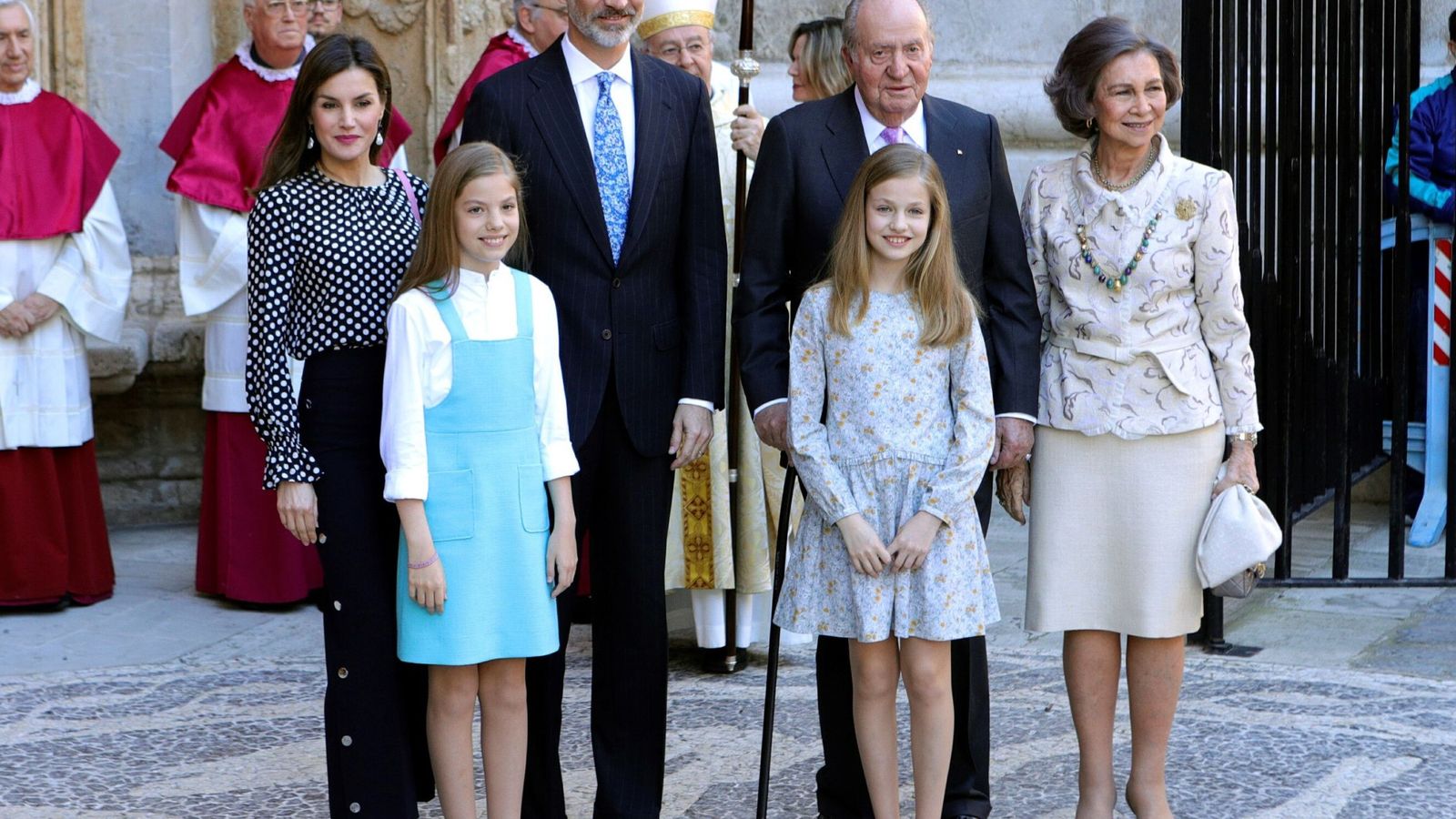 Foto: La Familia Real en la Misa de Pascua de 2018. (Efe)