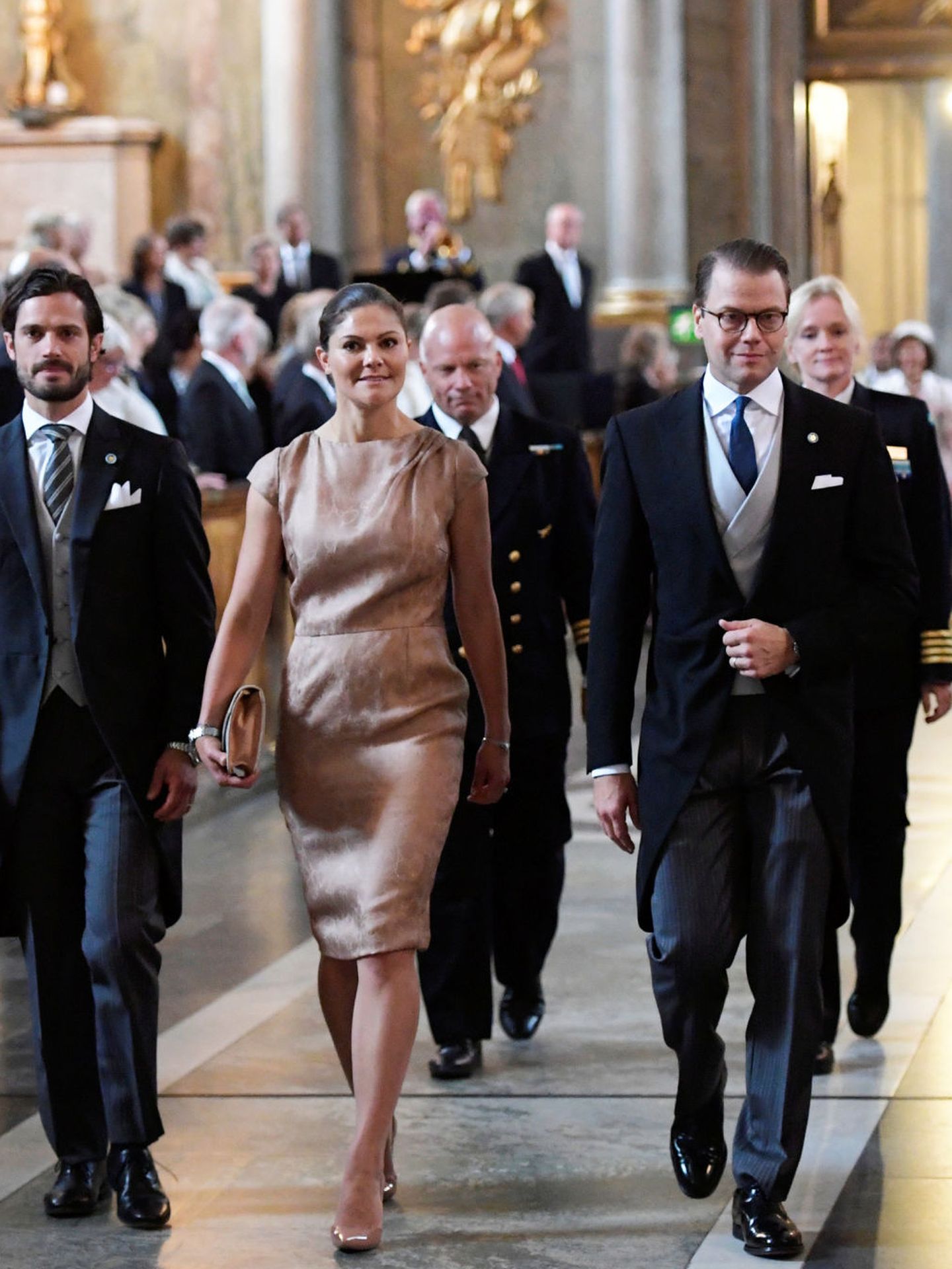 Prince Carl Philip, Crown Princess Victoria and Prince Daniel arrive for the Te Deum ceremony the Te Deum ceremony for the new born Prince Gabriel, son of Prince Carl Philip and Princess Sofia at the Royal Chapel in Stockholm, Sweden September 4, 2017 TT News Agency Anders Wiklund via REUTERS  ATTENTION EDITORS - THIS IMAGE WAS PROVIDED BY A THIRD PARTY. SWEDEN OUT. NO COMMERCIAL OR EDITORIAL SALES IN SWEDEN