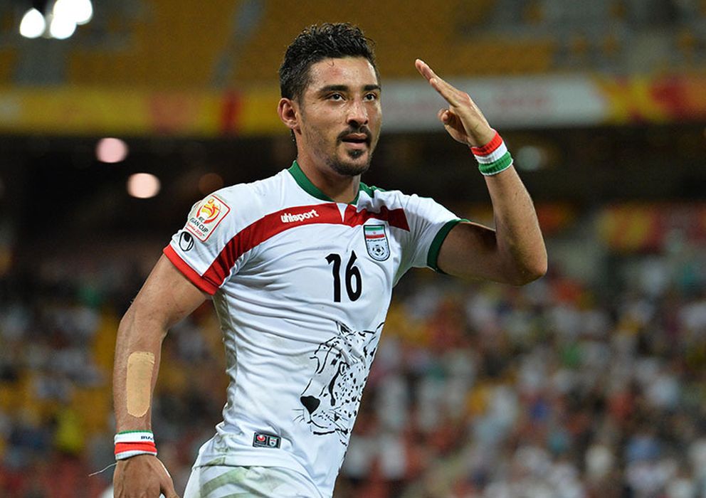 Foto: Reza Ghoochannejhad, el gran héroe de la selección iraní (FOTO: http://www.afcasiancup.com/).
