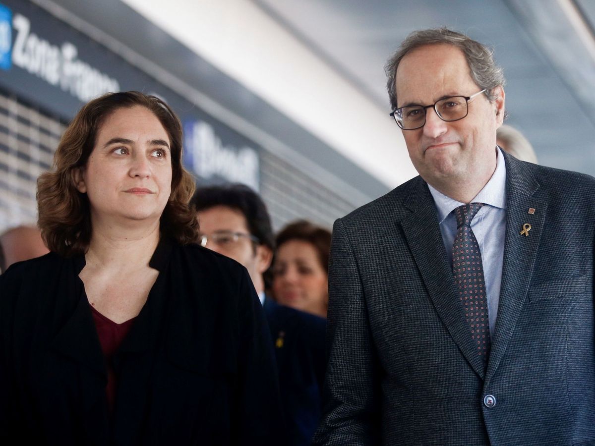 Foto: El presidente de la Generalitat, Quim Torra (d), junto a la alcaldesa de Barcelona, Ada Colau. (EFE)