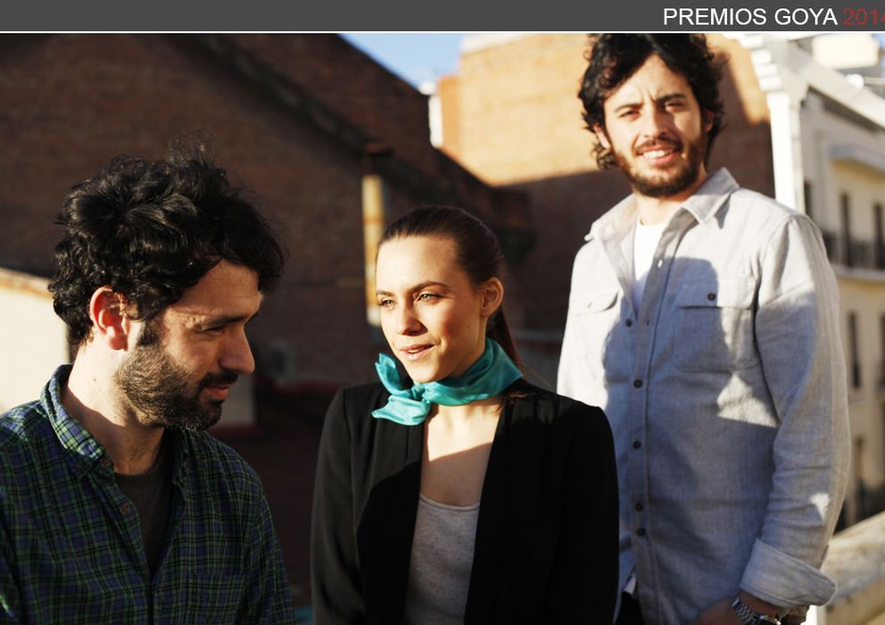 Foto: Rodrigo Sorogoyen, Aura Garrida y Javier Pereira (E. Villarino)