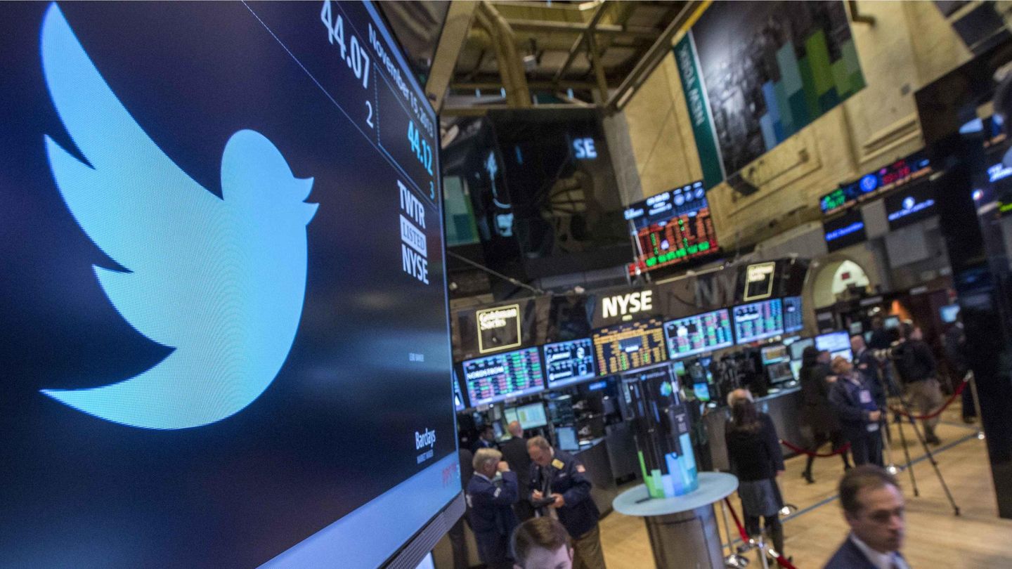 Símbolo de Twitter en Wall Street. (Reuters)