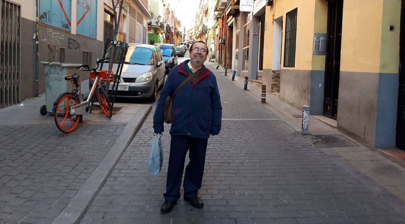 Mario Pérez Blanco en la calle Zurita. (EC)