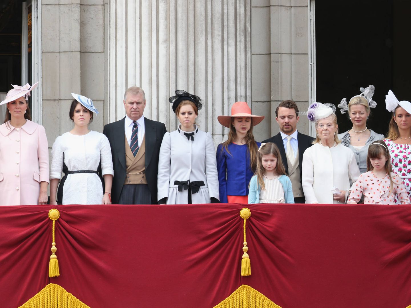 Kate Middleton, Eugenia de York, el príncipe Andrés y Beatriz de York, en una imagen de archivo.(Getty)