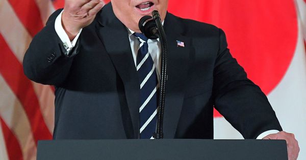 Foto: Donald J. Trump, durante la rueda de prensa en Japón. (EFE)
