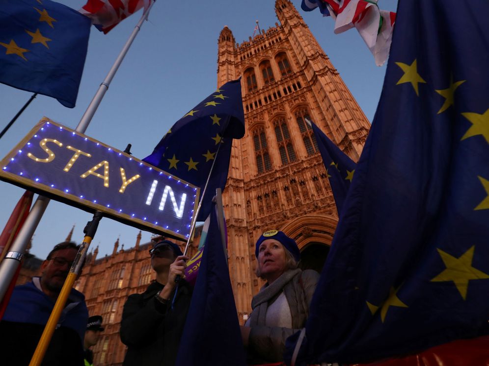 Foto: Manifestantes anti Brexit. (Reuters)