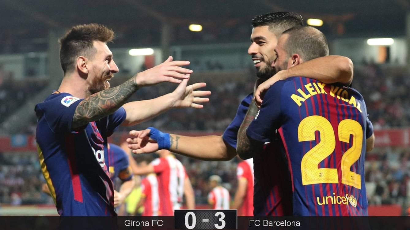 Foto: El Barcelona celebra su segundo gol. (EFE)