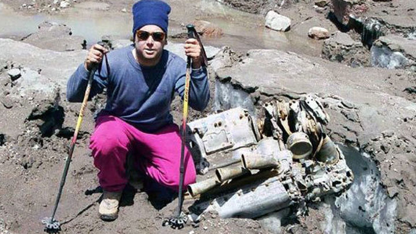 Uno de los andinistas que descubrió el avión de Tupungato.