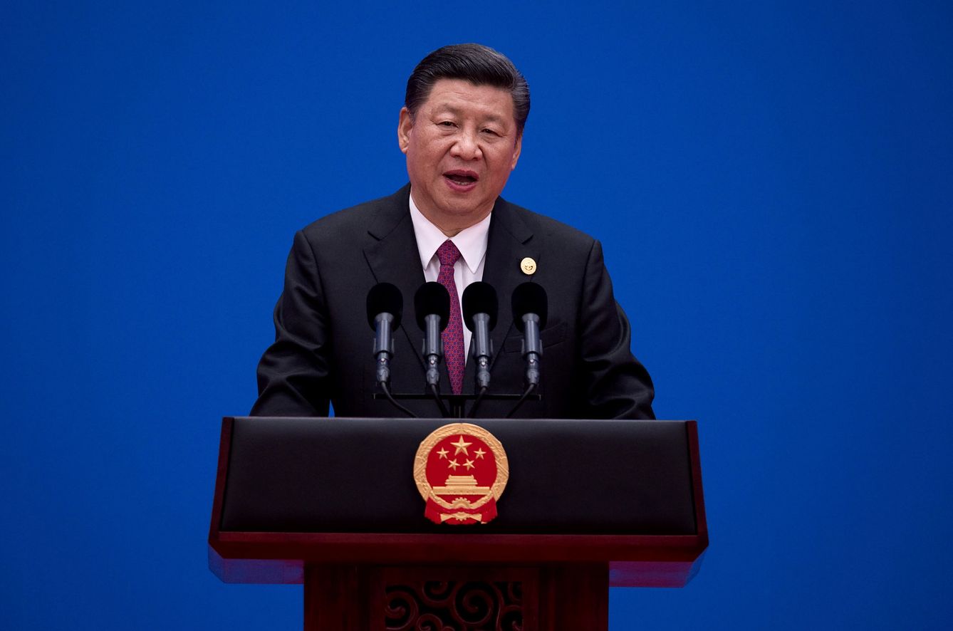 El presidente chino Xi Jinping habla durante el Foro 'Belt and Road' en el Centro Internacional de Conferencias en el lago Yangqi, al norte de Pekín, en mayo de 2017. (Reuters)