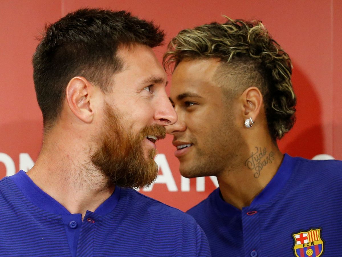 Foto: Messi y Neymar en una imagen durante la etapa que estaban juntos en el Barcelona. (Efe)