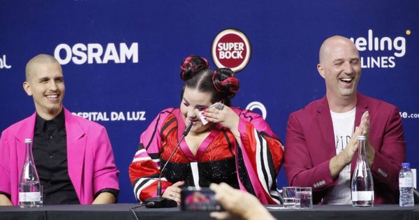 Foto: Netta, durante la rueda de prensa del ganador de Eurovisión 2018. (Eurovision.tv)