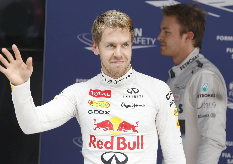 Foto: Sebastian Vettel celebrando este sábado su séptima 'pole' de la temporada.