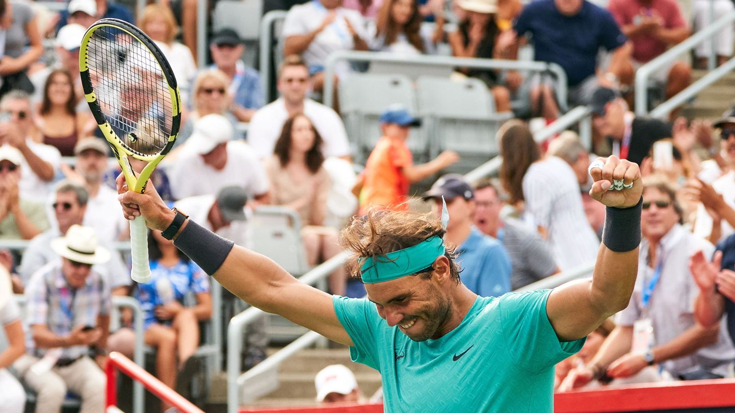 Rafa Nadal tras ganar en Montreal. (EFE)