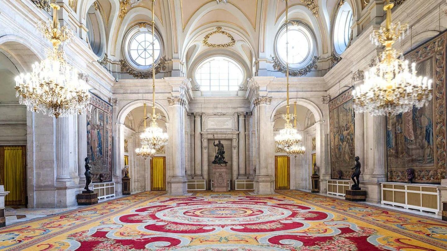 Sala de las columnas del Palacio Real de Madrid. (Cortesía/Patrimonio Nacional)