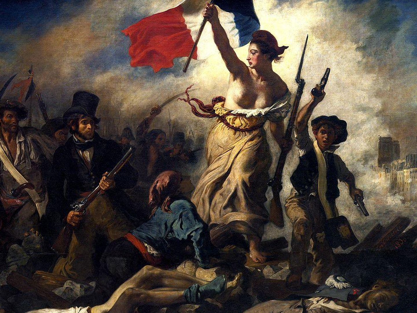 'La libertad guiando al pueblo', Delacroix.