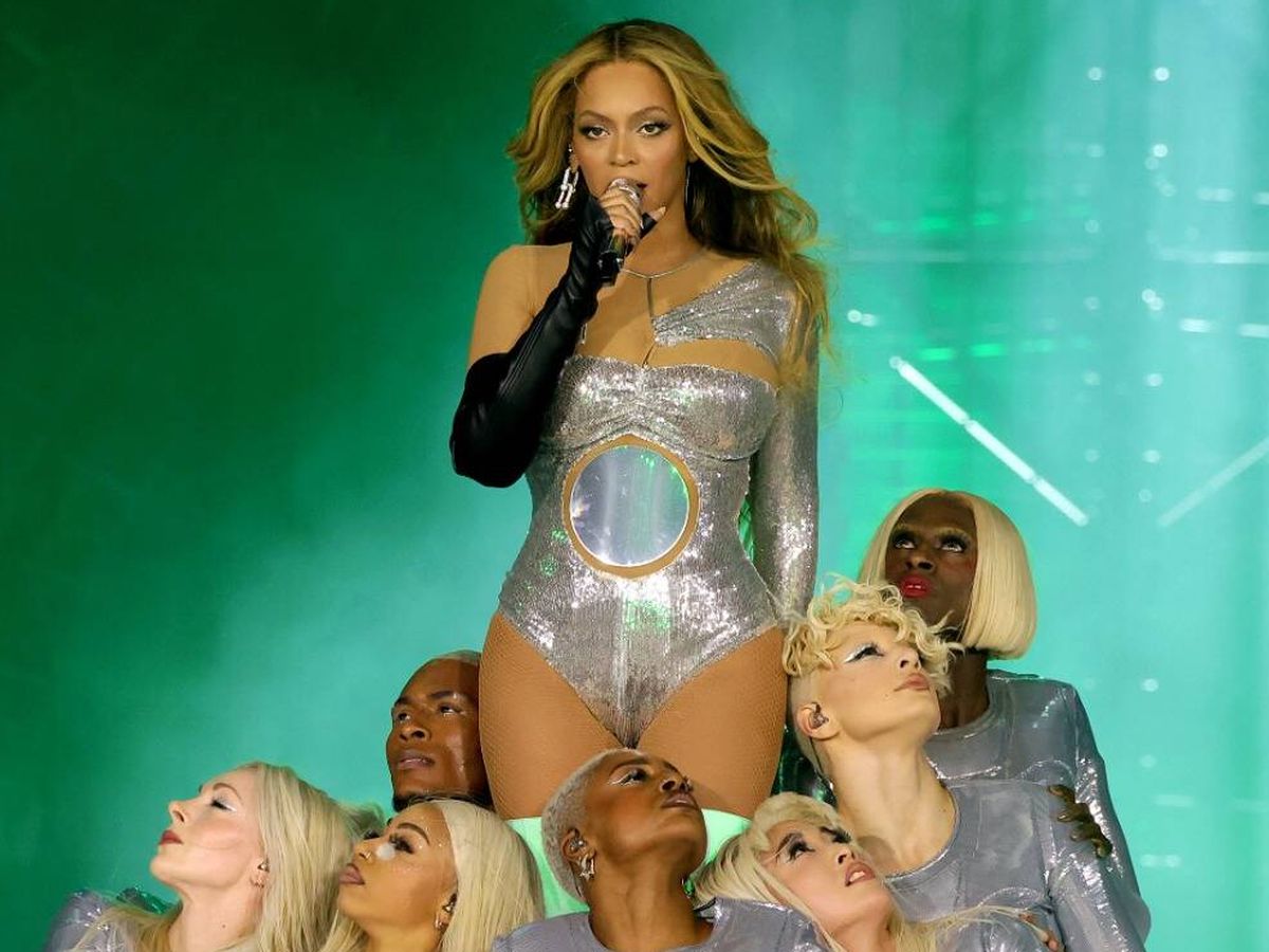 Foto: Beyoncé, vestida de la firma japonesa Anrealage. (Getty Images)