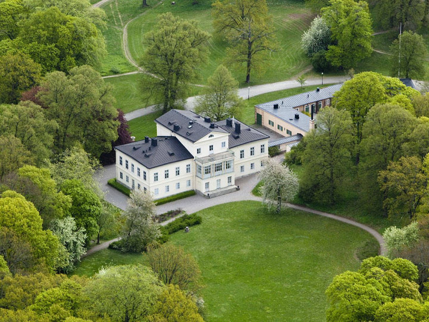 Vista general del castillo de Haga. (Klas Sjöberg / Casa Real de Suecia)