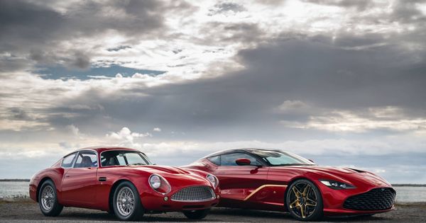 Foto: Aston Martin DB4 GT Continuation y DBS GT Zagato, una pareja de deportivos que vale más de 6,5 millones de euros, sin impuestos. Nick Dungan 