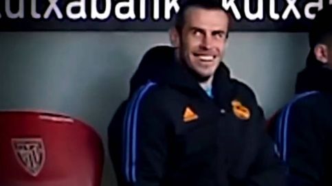 Las risas de Bale en el banquillo tras saber que Ancelotti no saca a jugar a Hazard