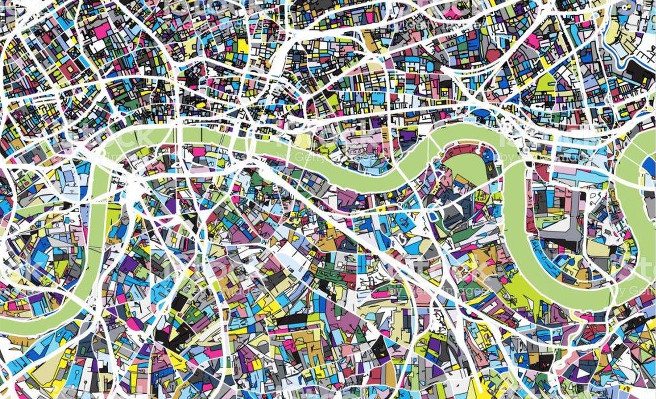 Mapa artístico de Londres. (IStock)